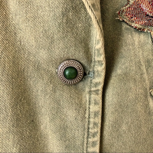 ⚡️Vintage⚡️Marilu Italian Long Embellished Denim Coat - Picture 9 of 13